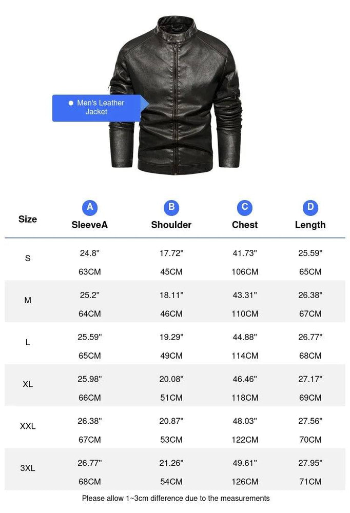 
                  
                    Autumn Winter Men's PU leather Jacket Fashion Man Retro Motorcycle Leather Coats Male Streetwear Biker Leather Jacket Clothing
                  
                