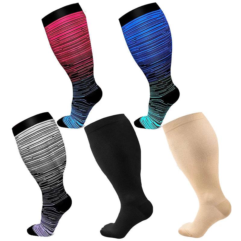 
                  
                    5 Pairs Of Compression Socks Men Women Plus Size 2XL-4XL Varicose Vein Sports Socks Running Fitness Cycling Hiking Elastic Socks
                  
                