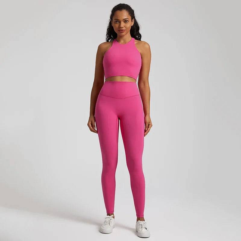 
                  
                    Women Yoga Set Buttery Soft Workout Clothing Gym Wear High Waist Leggings Crop Sports Bra 2 Piece Fitness Sports Suits
                  
                