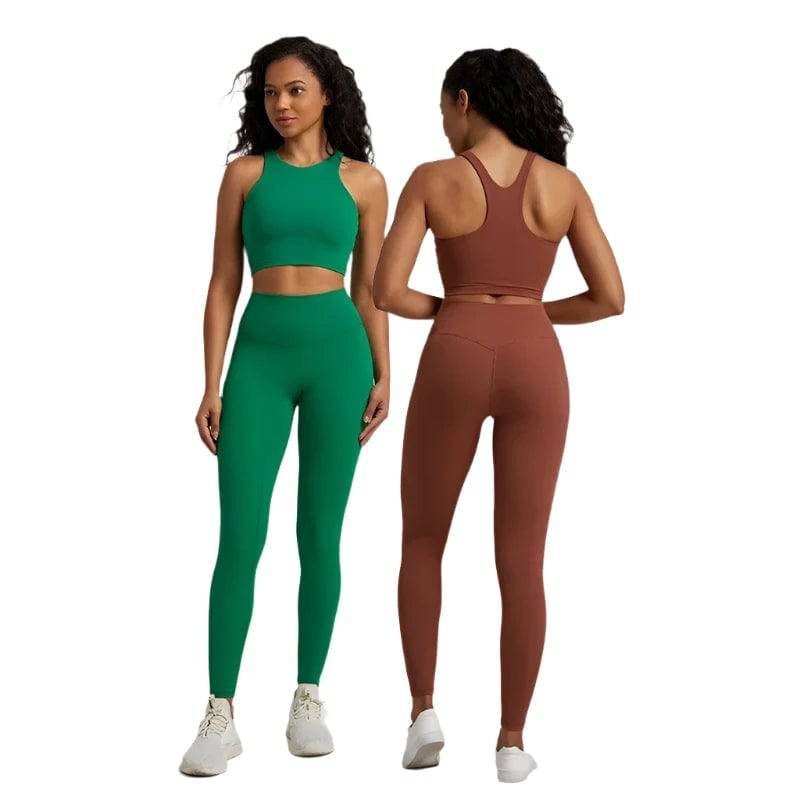 Women Yoga Set Buttery Soft Workout Clothing Gym Wear High Waist Leggings Crop Sports Bra 2 Piece Fitness Sports Suits