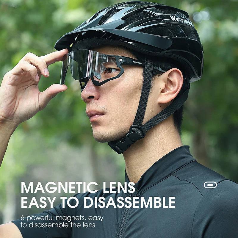 
                  
                    UV400 Photochromic Cycling Glasses Ultralight TR-90 Frame Magnetic Adsorption Lenses Cool Biking Fishing Sunglasses
                  
                