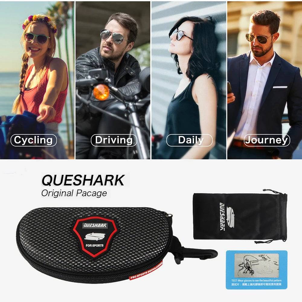 
                  
                    QUESHARK Polarized Sports Fishing Sunglasses for Men Women UV400 Anti-Glare Hiking Eyewear TR90 Frame Suitable for Cycling
                  
                