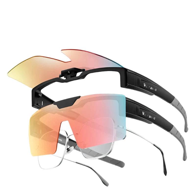 Men Women WEST BIKING Photochromic Cycling Glasses Polarized Flip Design for MTB Riding Skiing Night Vision Sport