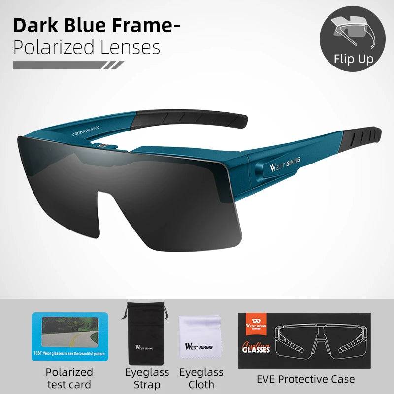 
                  
                    Men Women WEST BIKING Photochromic Cycling Glasses Polarized Flip Design for MTB Riding Skiing Night Vision Sport
                  
                