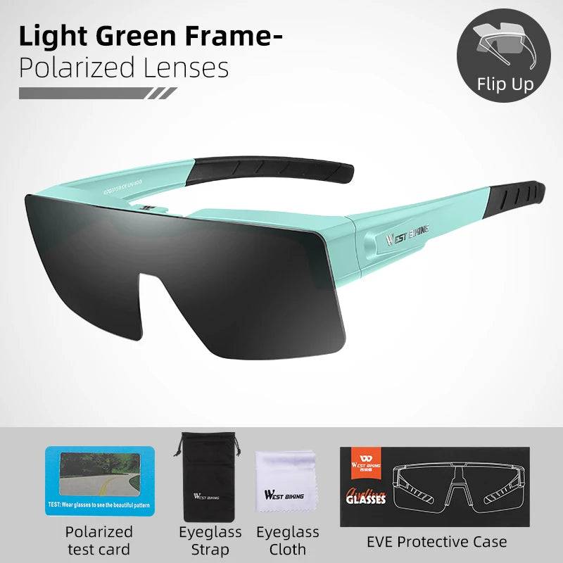 
                  
                    Men Women WEST BIKING Photochromic Cycling Glasses Polarized Flip Design for MTB Riding Skiing Night Vision Sport
                  
                