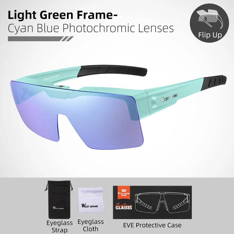 
                  
                    Men Women WEST BIKING Photochromic Cycling Glasses Polarized Flip Design for MTB Riding Skiing Night Vision Sport
                  
                