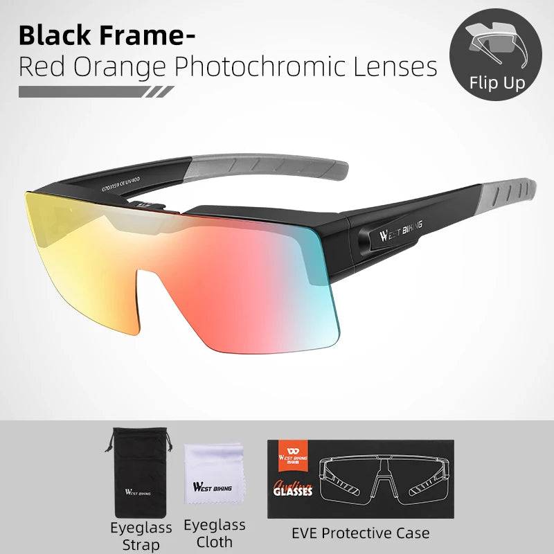 
                  
                    Men Women WEST BIKING Photochromic Cycling Glasses Polarized Flip Design for MTB Riding Skiing Night Vision Sport
                  
                