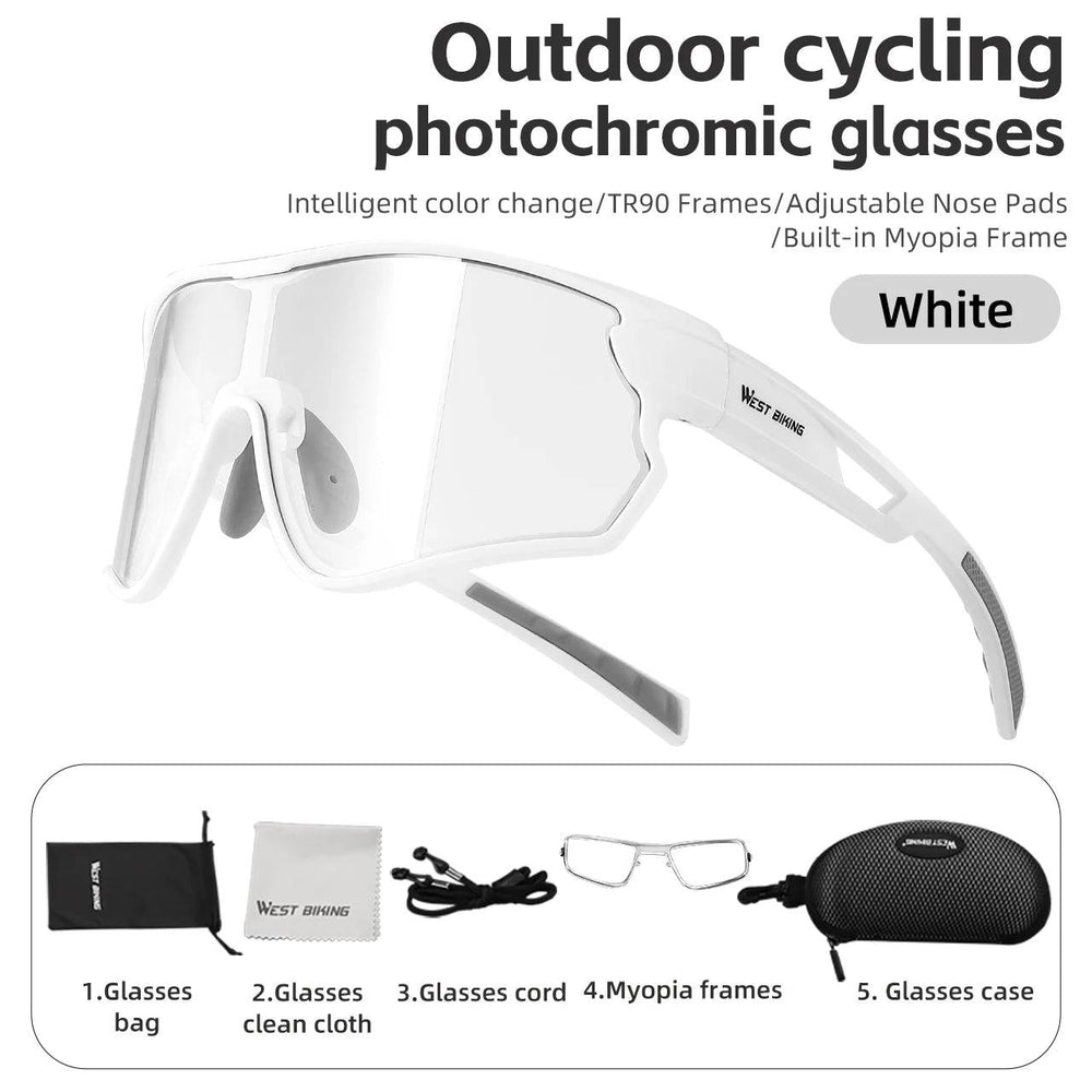 
                  
                    WEST BIKING Photochromic Cycling Glasses Myopia Frame for MTB Road Bike Sunglasses Windproof Riding Sport Goggles
                  
                