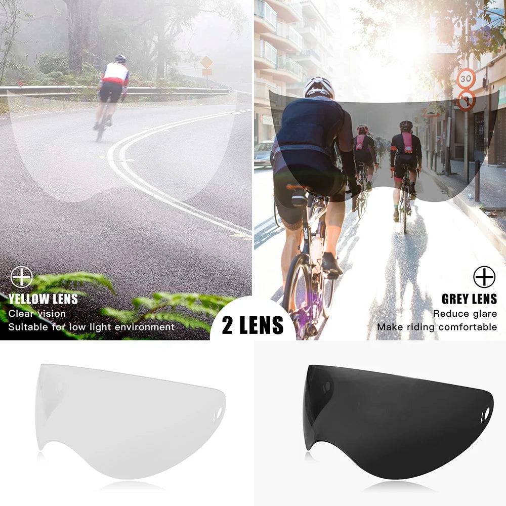 
                  
                    Ultralight Cycling Helmet for Men Women with Removable Transparent Lens for MTB Road Bike Motorcycle Riding Safety
                  
                