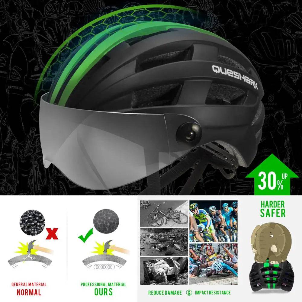 
                  
                    Ultralight Cycling Helmet for Men Women with Removable Transparent Lens for MTB Road Bike Motorcycle Riding Safety
                  
                