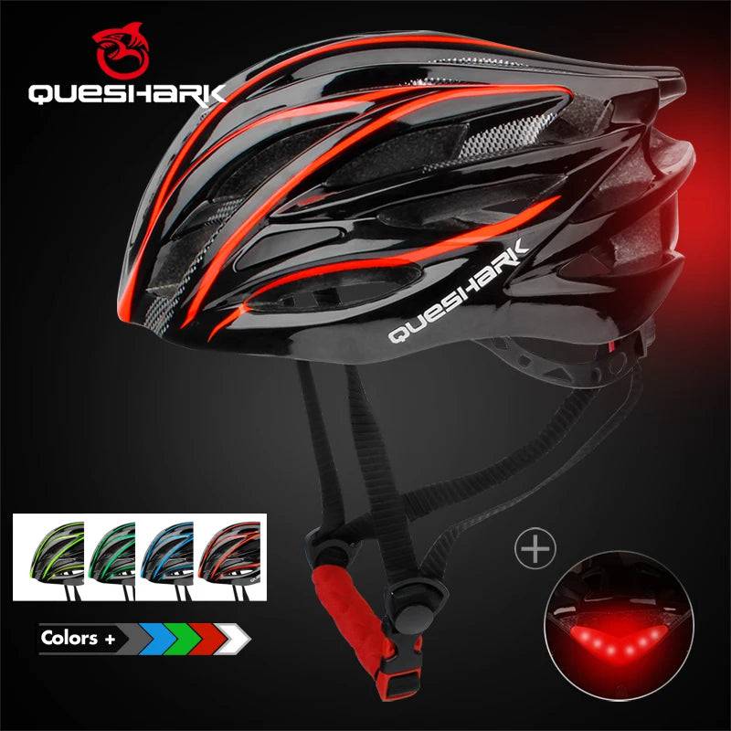 
                  
                    Ultralight Cycling Helmet for Men and Women QUESHARK with LED Taillight for MTB Road Bike Bicycle Motorcycle Riding Ventilated Safety Cap
                  
                