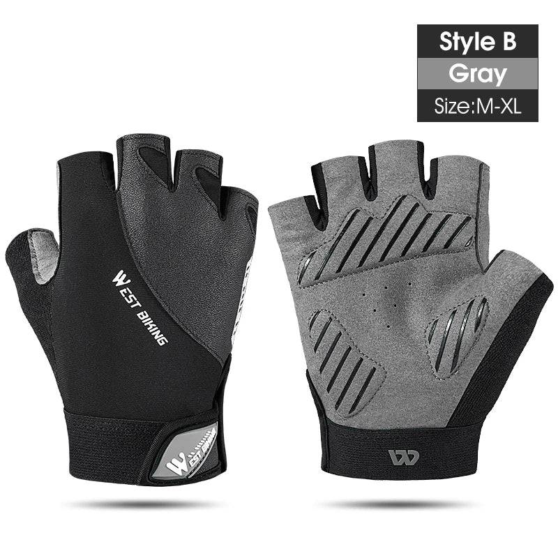 
                  
                    WEST BIKING Summer Cycling Gloves Half Finger Gym Sports Track Mitts For Men Women Non-Slip Breathable Motorcycle Bike Gloves
                  
                