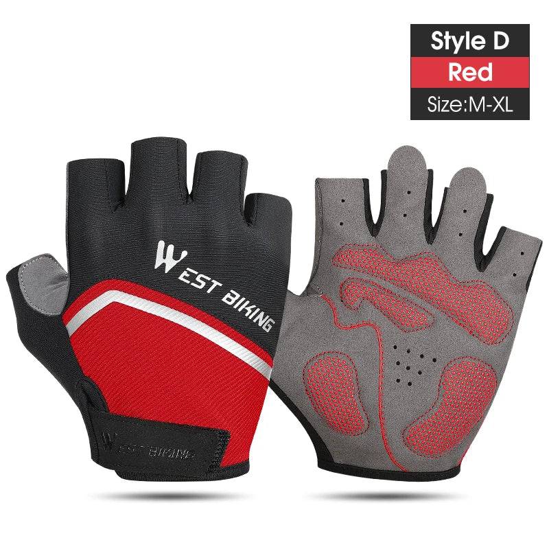 
                  
                    WEST BIKING Summer Cycling Gloves Half Finger Gym Sports Track Mitts For Men Women Non-Slip Breathable Motorcycle Bike Gloves
                  
                