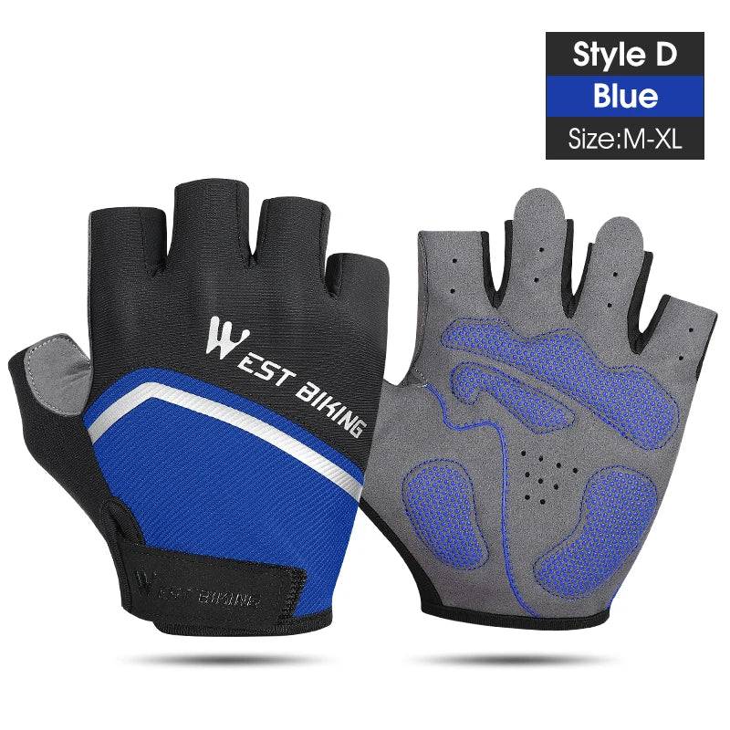 
                  
                    WEST BIKING Summer Cycling Gloves Half Finger Gym Sports Track Mitts For Men Women Non-Slip Breathable Motorcycle Bike Gloves
                  
                