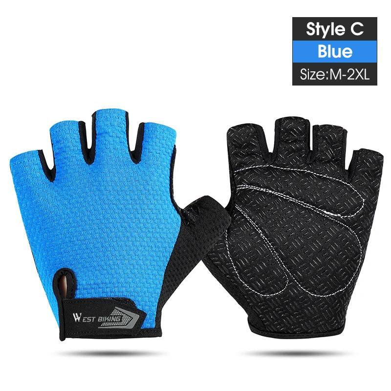 
                  
                    WEST BIKING Summer Cycling Gloves Half Finger Gym Sports Track Mitts For Men Women Non-Slip Breathable Motorcycle Bike Gloves
                  
                