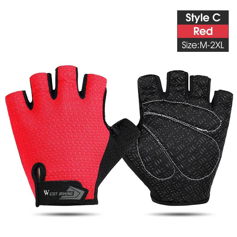 
                  
                    WEST BIKING Summer Cycling Gloves Half Finger Gym Sports Track Mitts For Men Women Non-Slip Breathable Motorcycle Bike Gloves
                  
                