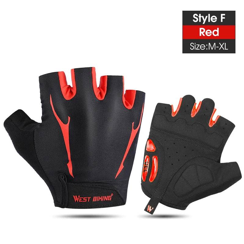 
                  
                    WEST BIKING Summer Cycling Gloves Half Finger Gym Sports Track Mitts For Men Women Non-Slip Breathable Motorcycle Bike Gloves
                  
                