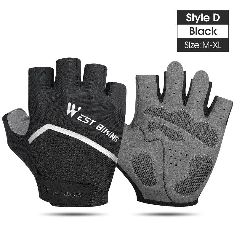 
                  
                    WEST BIKING Summer Cycling Gloves Half Finger Gym Sports Track Mitts For Men Women Non-Slip Breathable Motorcycle Bike Gloves
                  
                