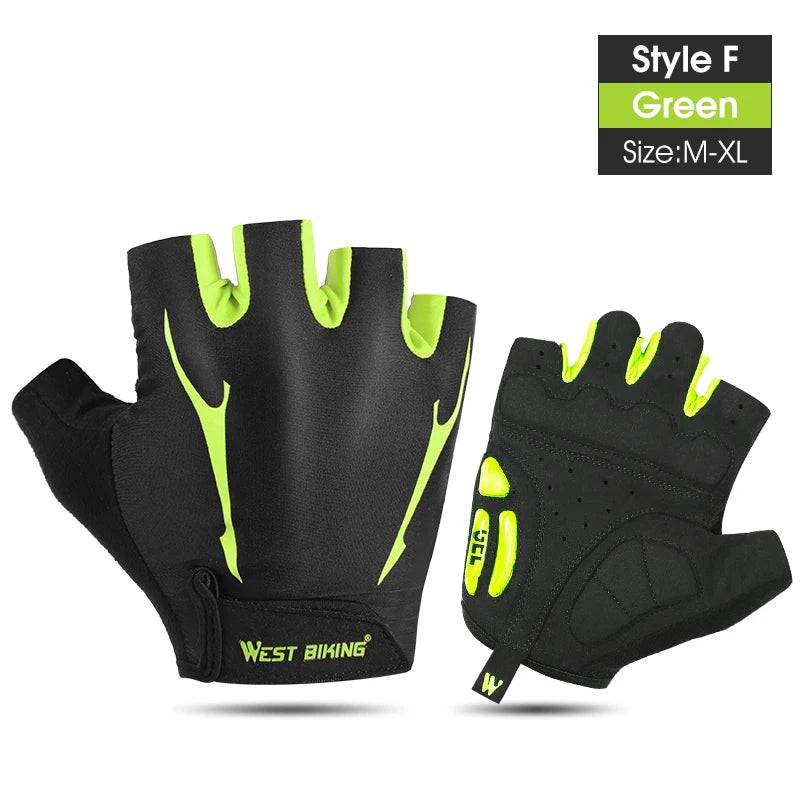 
                  
                    WEST BIKING Summer Cycling Gloves Half Finger Gym Sports Track Mitts For Men Women Non-Slip Breathable Motorcycle Bike Gloves
                  
                