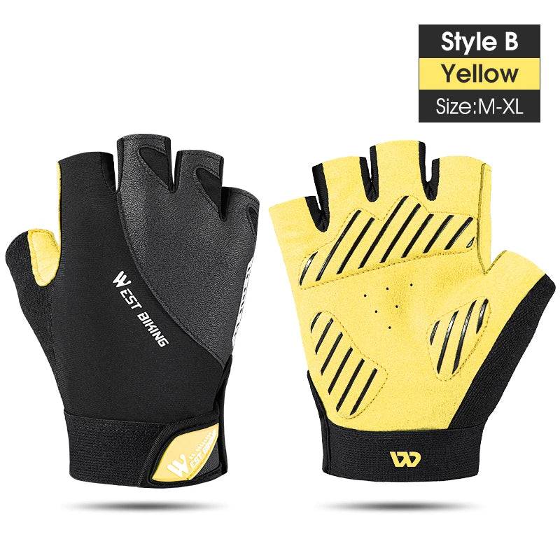 
                  
                    WEST BIKING Summer Cycling Gloves Half Finger Gym Sports Track Mitts For Men Women Non-Slip Breathable Motorcycle Bike Gloves
                  
                