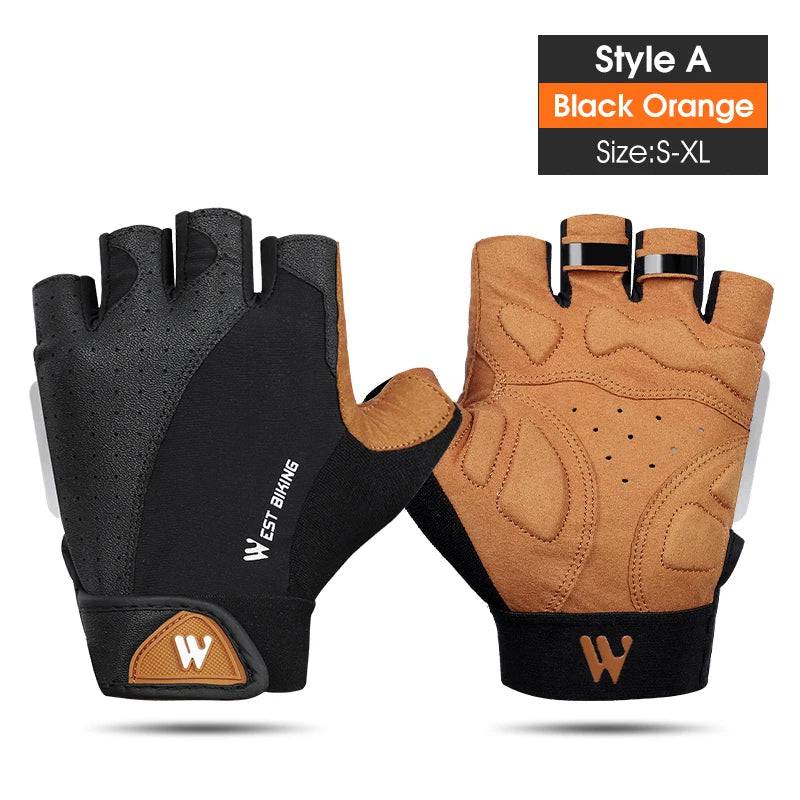 
                  
                    WEST BIKING Summer Cycling Gloves Half Finger Gym Sports Track Mitts For Men Women Non-Slip Breathable Motorcycle Bike Gloves
                  
                