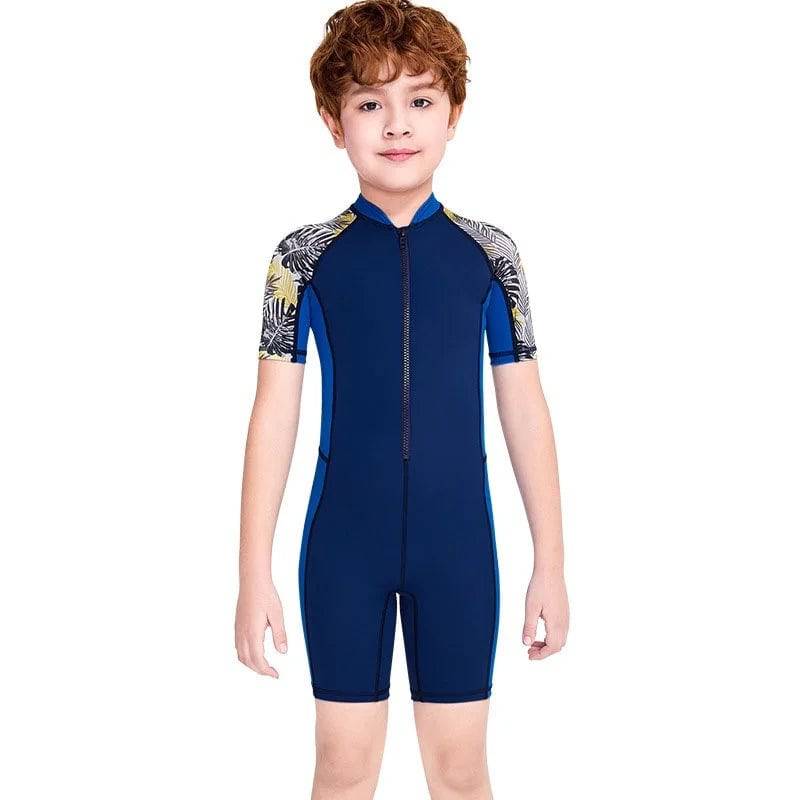 
                  
                    One-Piece Children Swimsuits Kid Swimwear Boys Long Sleeve Sun Protection (including swimming caps)
                  
                