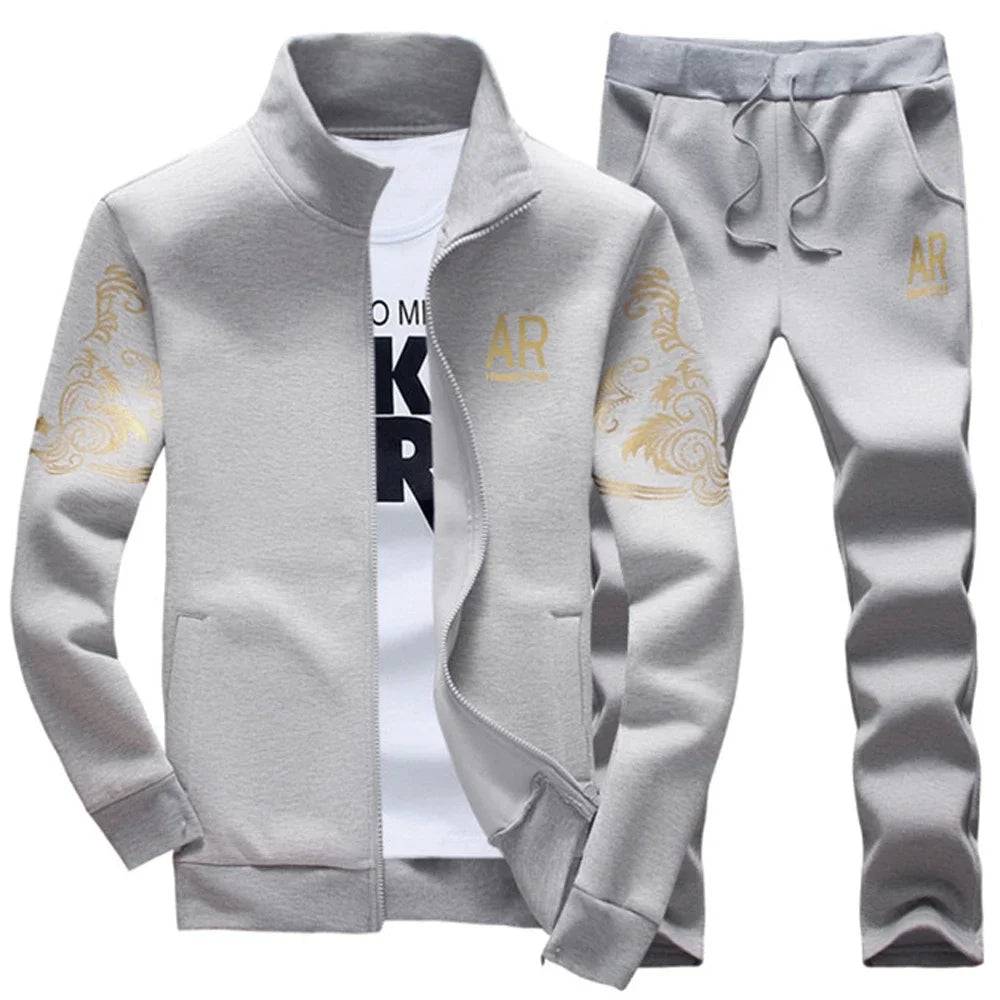 
                  
                    2024 New Men's Tracksuit Fleece Jacket and Sweatpants 2 Piece Set Spring Autumn Sports Suit Long Sleeve Sets Men Sweatsuit Warm
                  
                