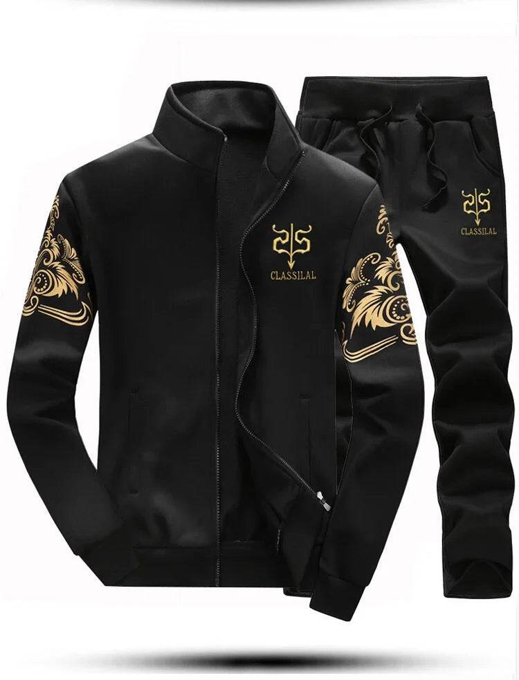 
                  
                    2024 New Men's Tracksuit Fleece Jacket and Sweatpants 2 Piece Set Spring Autumn Sports Suit Long Sleeve Sets Men Sweatsuit Warm
                  
                