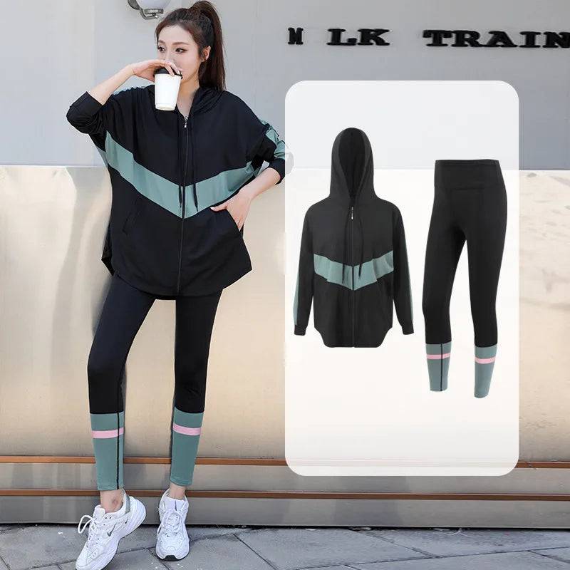 
                  
                    Jacket Sports Bra Leggings 3 Piece Set Women's Tracksuit, Training and Exercise Workout Gym Push Up Yoga Sportswear Suit Fitness
                  
                