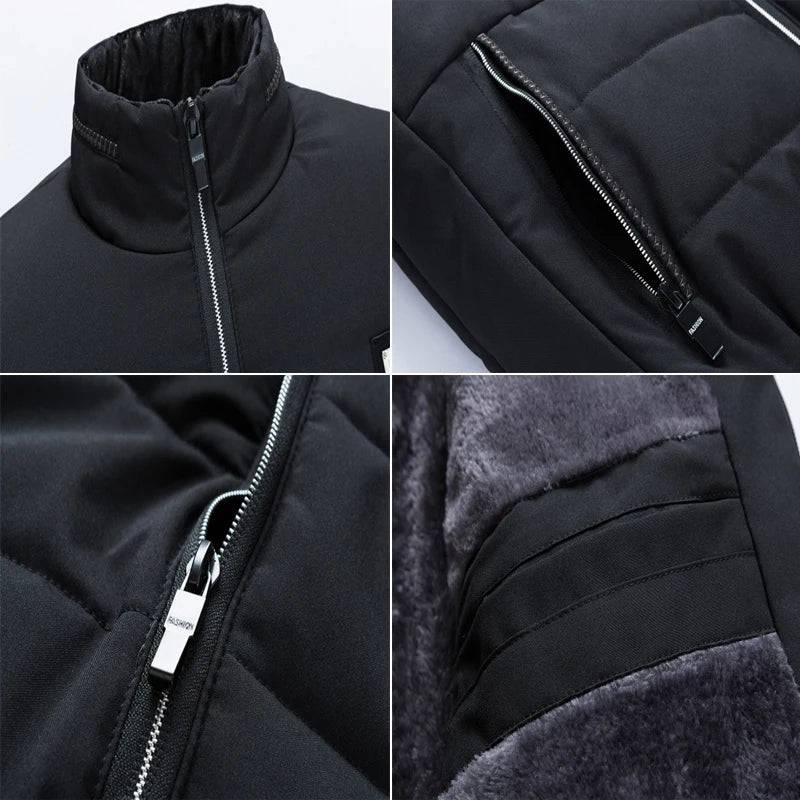 
                  
                    Winter Men's Padded Jacket Fashion Men Fleece Thicken Warm Parka Classic Casual Outdoor Windbreaker Thermal Jackets Men Clothing
                  
                