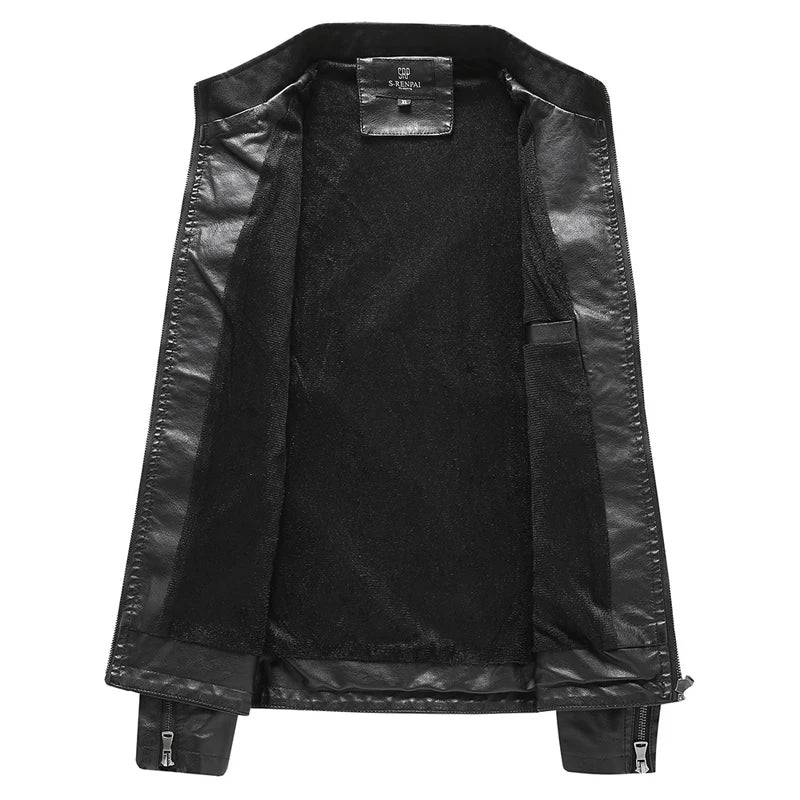 
                  
                    Autumn Winter Men's PU Leather Jacket Stylish Men Stand Collar Windbreaker Coats Men Warm Business Leather Jackets Clothing
                  
                