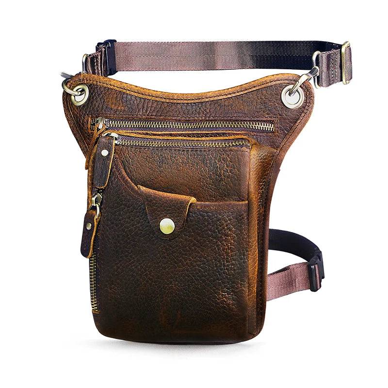 
                  
                    Thick Crazy Horse Leather Men Design Casual Coffee Classic Shoulder Sling Bag Fashion Travel Fanny Waist Belt Pack Leg Bag 211-5
                  
                