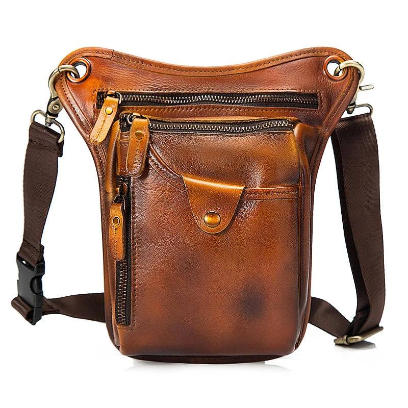 
                  
                    Thick Crazy Horse Leather Men Design Casual Coffee Classic Shoulder Sling Bag Fashion Travel Fanny Waist Belt Pack Leg Bag 211-5
                  
                