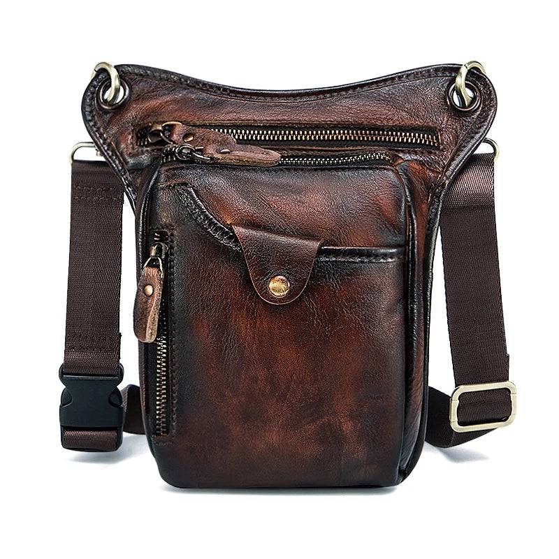 
                  
                    Thick Crazy Horse Leather Men Design Casual Coffee Classic Shoulder Sling Bag Fashion Travel Fanny Waist Belt Pack Leg Bag 211-5
                  
                