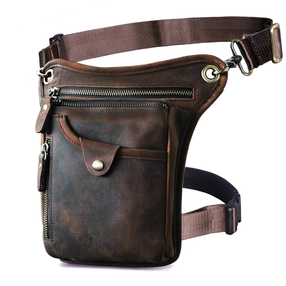 
                  
                    Thick Crazy Horse Leather Men Design Casual Coffee Classic Shoulder Sling Bag Fashion Travel Fanny Waist Belt Pack Leg Bag 211-5
                  
                