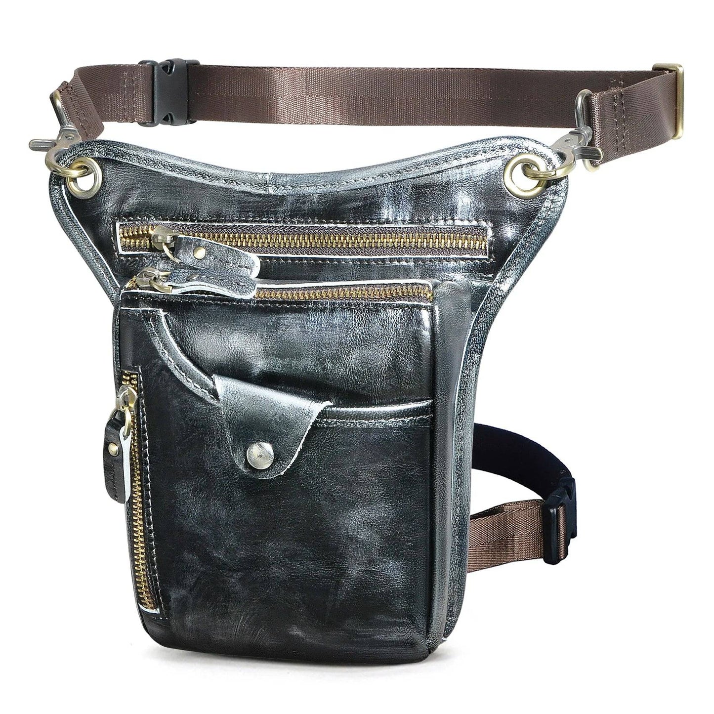 
                  
                    Thick Crazy Horse Leather Men Design Casual Coffee Classic Shoulder Sling Bag Fashion Travel Fanny Waist Belt Pack Leg Bag 211-5
                  
                