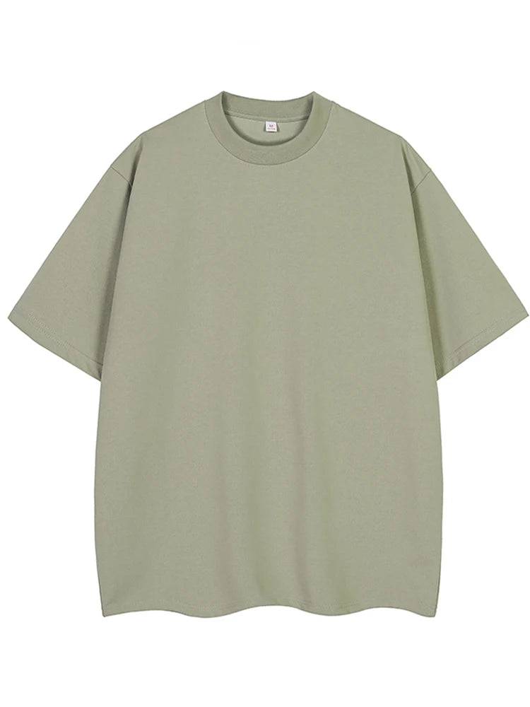 
                  
                    260G Heavy Cotton Summer T Shirt Men Korean Fashion Short Sleeve Loose Basic T-shirts Solid Tops Oversized Tee Unisex
                  
                