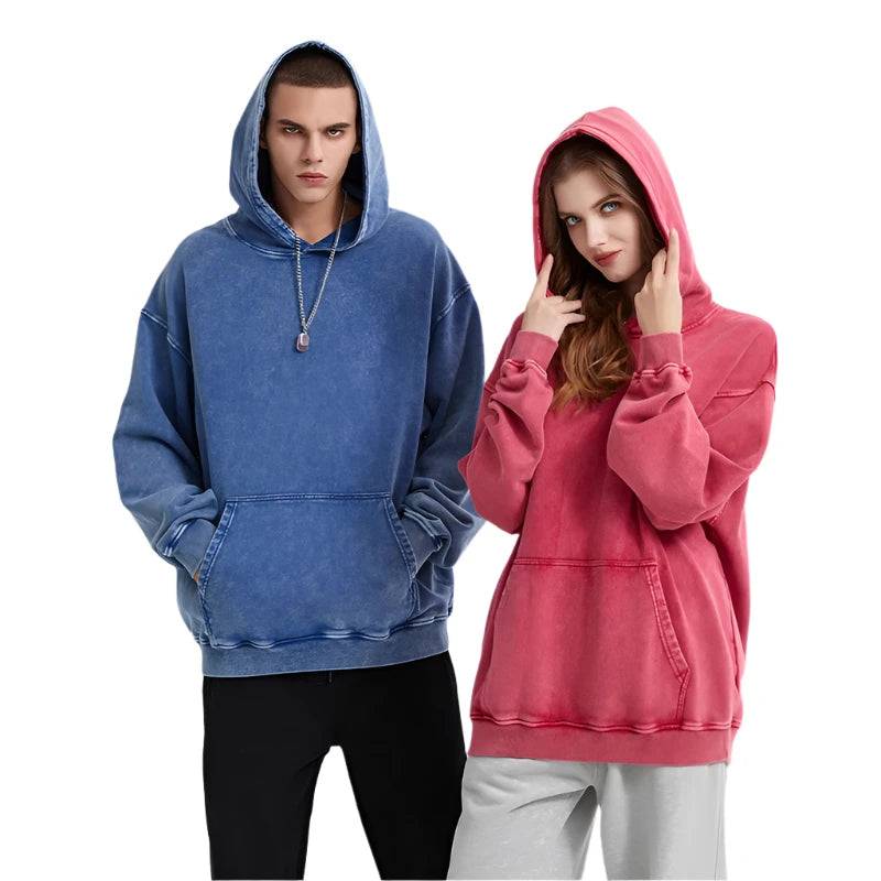 ZODF 2023 Autumn Winter Men 420gsm Hoodies Streetwears High Street Heavy Weight Washed Cotton Sweatshirts Brand Tracksuit HY0307