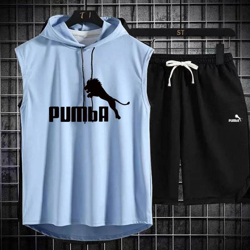 
                  
                    Brand  Summer Men's Two Piece Set CasualT-Shirt and Shorts Set Mens Sports Suit Fashion Short Sleeve Tracksuit Hooded T-shirt
                  
                