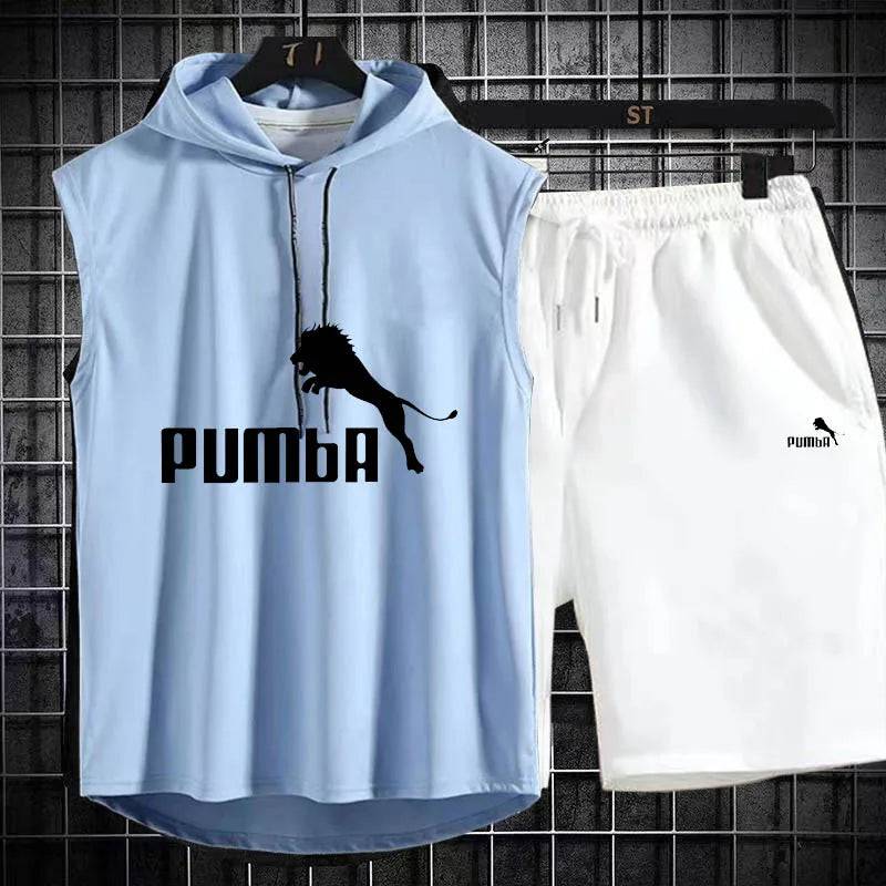 
                  
                    Brand  Summer Men's Two Piece Set CasualT-Shirt and Shorts Set Mens Sports Suit Fashion Short Sleeve Tracksuit Hooded T-shirt
                  
                