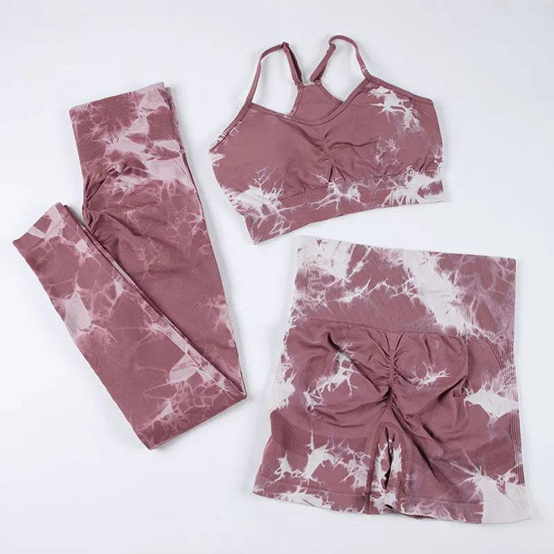 
                  
                    CHRLEISURE Sports Suit for Women Tie Dye Yoga Set 2/3PCS Seamless Fitness Outfit Athletic Bra with Workout Legging Gym Tracksuit
                  
                