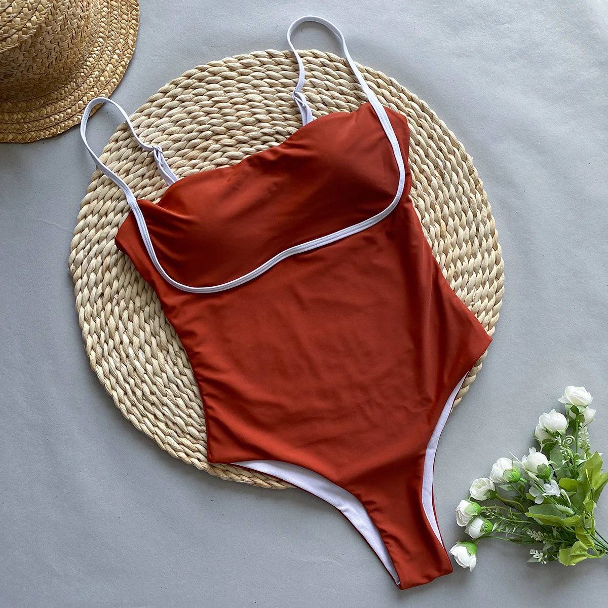 
                  
                    Sexy Women One Piece Swimsuit Female Swimwear 2024 PachworkMonokini Push Up Swimming Suit Bandeau Bathing Suit Brazilian Biquini
                  
                