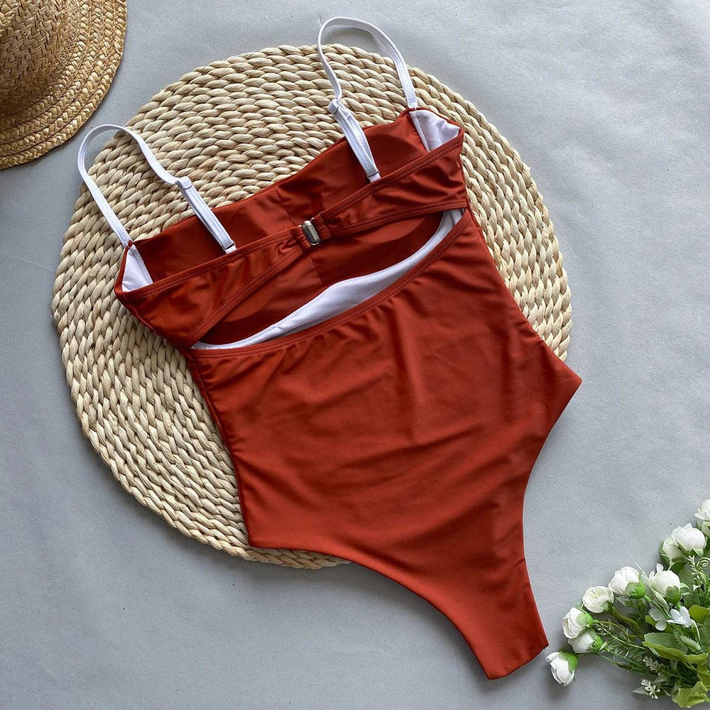 
                  
                    Sexy Women One Piece Swimsuit Female Swimwear 2024 PachworkMonokini Push Up Swimming Suit Bandeau Bathing Suit Brazilian Biquini
                  
                