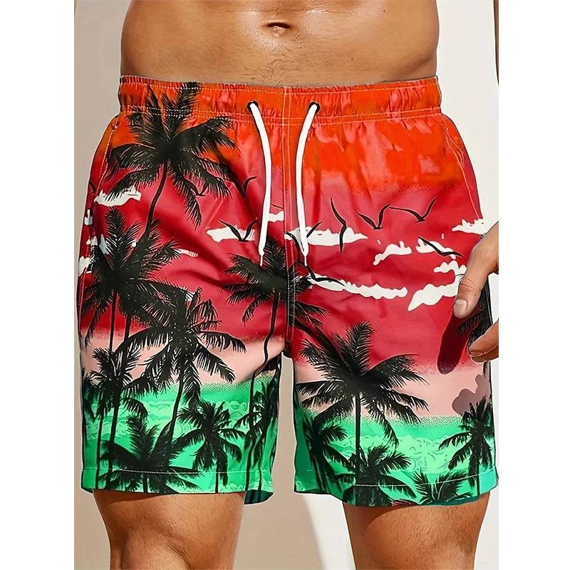 
                  
                    New Summer Harajuku 3D Cocoanut Trees Printing Beach Shorts Palm Tree Graphic Board Shorts For Men Hawaiian Cool Swimming Trunks
                  
                