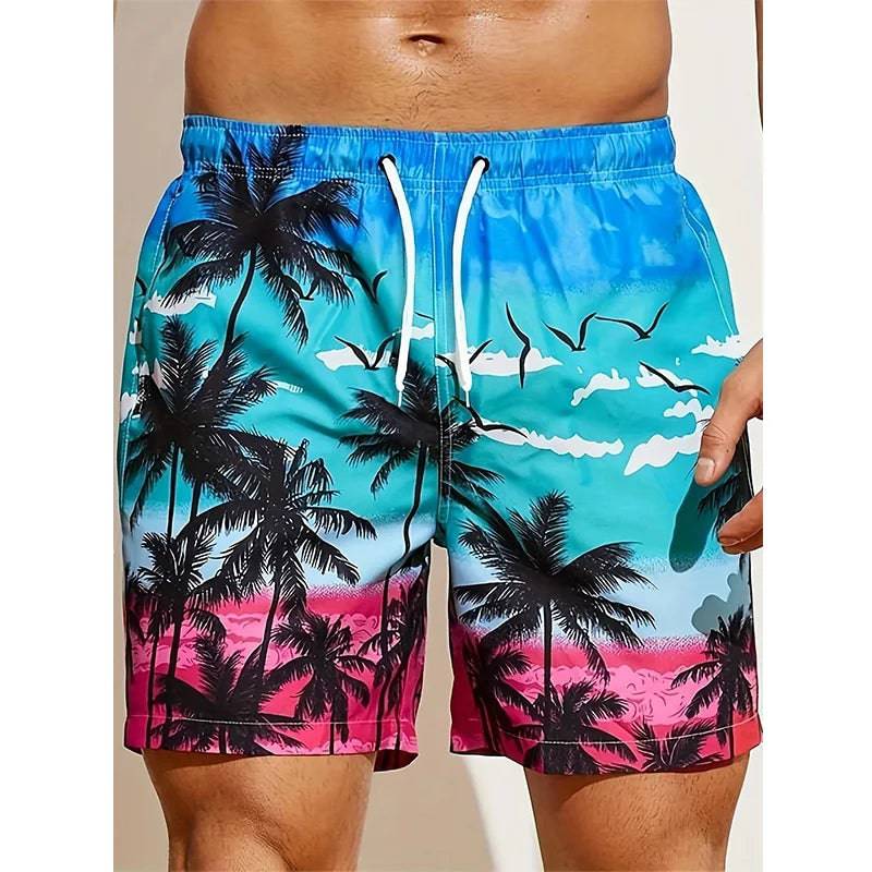 
                  
                    New Summer Harajuku 3D Cocoanut Trees Printing Beach Shorts Palm Tree Graphic Board Shorts For Men Hawaiian Cool Swimming Trunks
                  
                