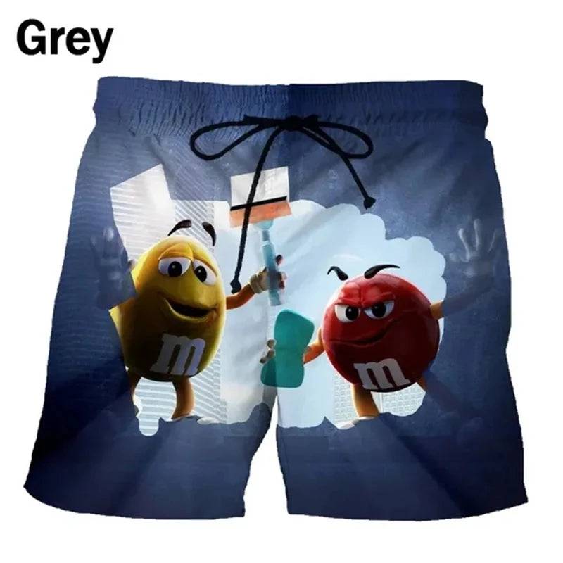 
                  
                    Funny M&M's Chocolate Bean Beach Shorts Men 3D Printing M&M Board Shorts Swimsuit Summer Quick Drying Shorts Sport Shorts
                  
                