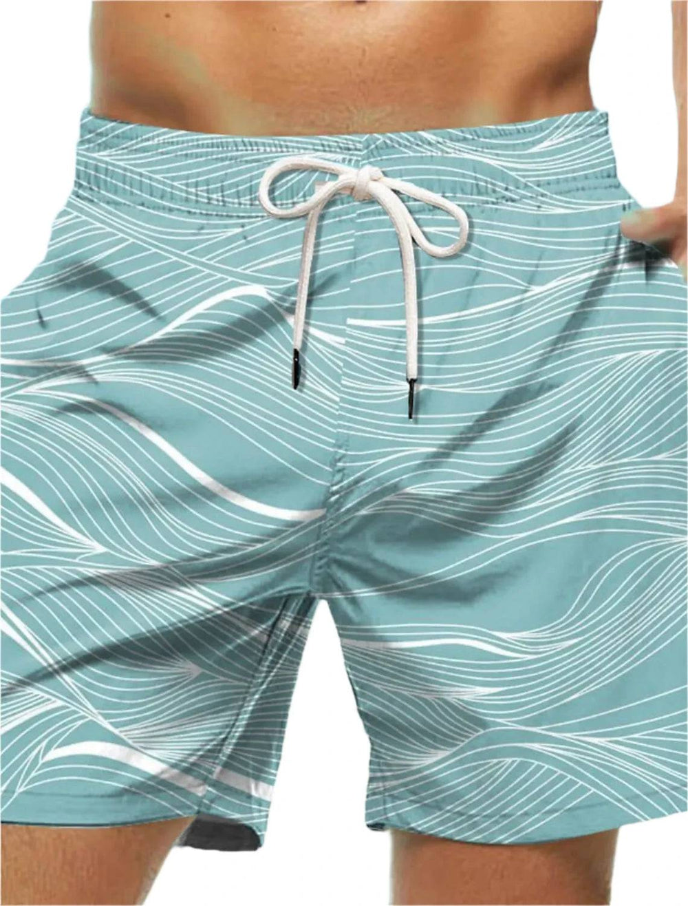 New Men's Board Short Swim Shorts Swim Trunks Drawstring Waves Graphic Prints Quick Drying Casual Holiday Hawaiian Shorts