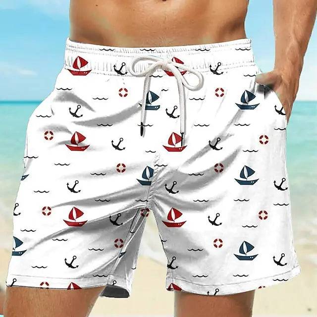 
                  
                    Men's Board Shorts Swim Shorts Swim Trunks Drawstring Elastic Quick Dry Short Beach Hawaiian Casual Black White Micro-elastic
                  
                