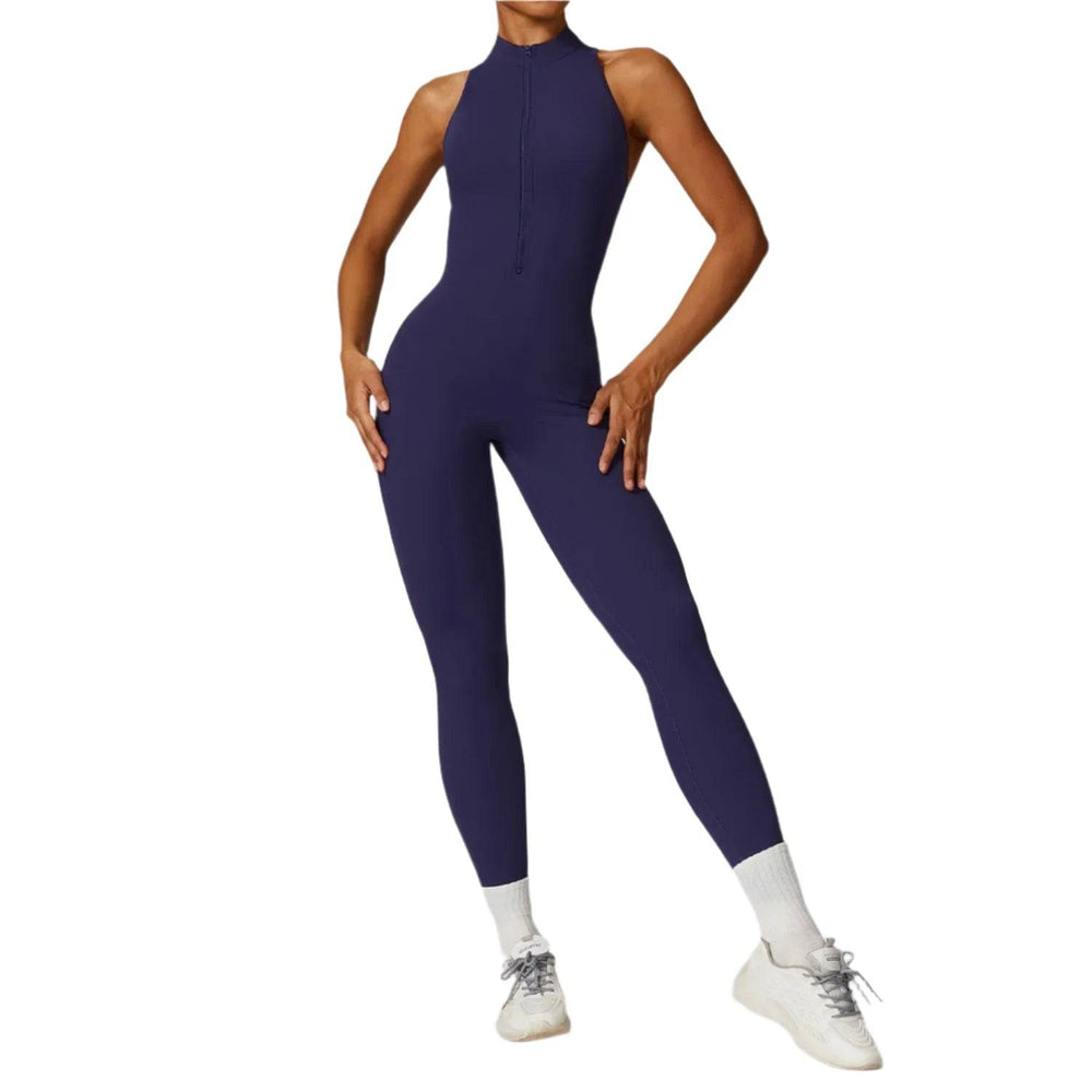 Zipper Yoga Jumpsuit Fitness Sports Overalls Gym Clothing Set Yoga Wear Pilates Workout Clothes Women Outfit Push Up Activewear