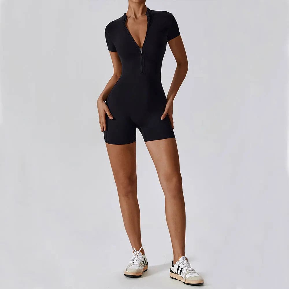 
                  
                    Yoga Jumpsuit Summer Short Sleeve Zipper Sports Wear Gym Fitness Sports Bodysuits Women Dance Running Workout Clothes Yoga Suit
                  
                